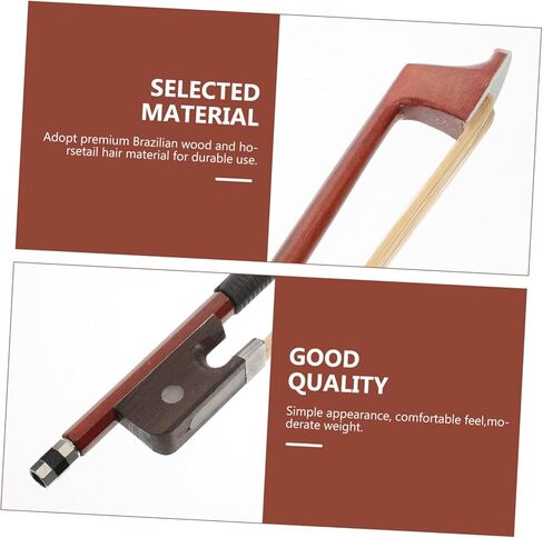 Horsetail Student Cello Bow for Beginners 1/8 Size Musical Instrument Bow for Practice Durable and Flexible Design Ideal for Cello Students and Teachers in Saudi Arabia