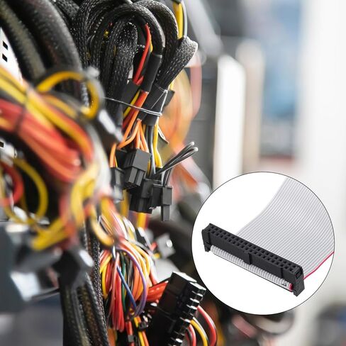 uxcell IDC Wire Flat Ribbon Cable DB37 Female to FC-40 Female Connector 2.54mm Pitch 50cm Length in Saudi Arabia