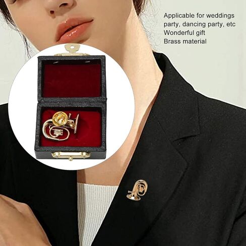 دبوس بروش مصغر، دبابيس آلة موسيقية على شكل توبا نحاسية، دبوس طية صدر السترة للملابس الخارجية، تزيين الفستان، حفلة الرقص، مأدبة الزفاف، هدية عيد ميلاد in Kuwait