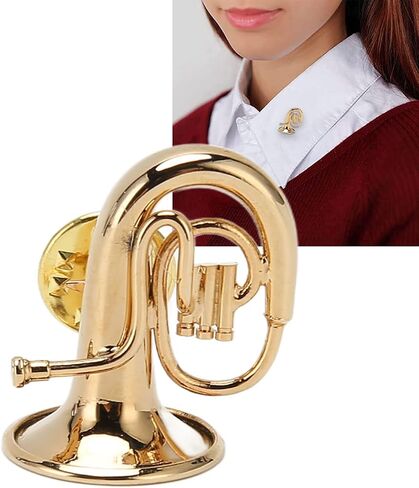 دبوس بروش مصغر، دبابيس آلة موسيقية على شكل توبا نحاسية، دبوس طية صدر السترة للملابس الخارجية، تزيين الفستان، حفلة الرقص، مأدبة الزفاف، هدية عيد ميلاد in Kuwait