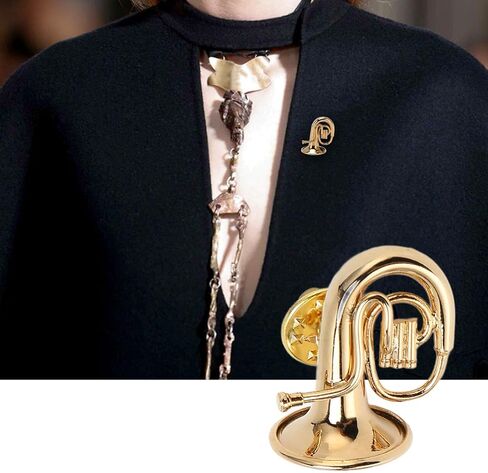 دبوس بروش مصغر، دبابيس آلة موسيقية على شكل توبا نحاسية، دبوس طية صدر السترة للملابس الخارجية، تزيين الفستان، حفلة الرقص، مأدبة الزفاف، هدية عيد ميلاد in Kuwait