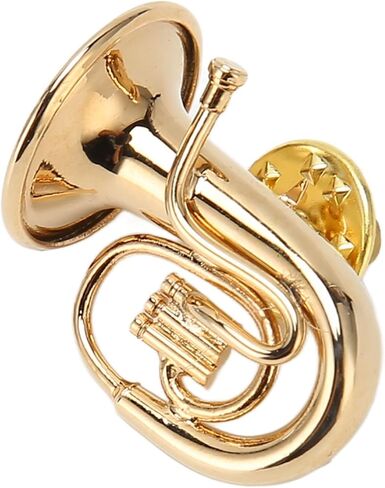 دبوس بروش مصغر، دبابيس آلة موسيقية على شكل توبا نحاسية، دبوس طية صدر السترة للملابس الخارجية، تزيين الفستان، حفلة الرقص، مأدبة الزفاف، هدية عيد ميلاد in Kuwait