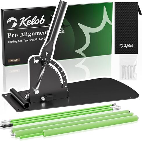 [Upgraded] Golf Alignment Sticks Holder with Angle Adjustment, Metal Base, Detachable Rods with Metal Joints, Golf Swing Training Aid for Putting, Full Swing, Posture Correction, Portable Golf Trainer in Saudi Arabia