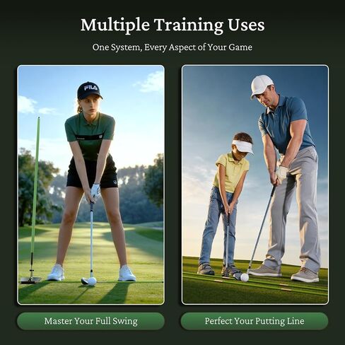 [Upgraded] Golf Alignment Sticks Holder with Angle Adjustment, Metal Base, Detachable Rods with Metal Joints, Golf Swing Training Aid for Putting, Full Swing, Posture Correction, Portable Golf Trainer in Saudi Arabia