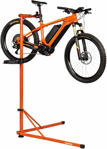 Revere E-Bike Repair Stand with Telescoping Arm, Rotating Clamp, Magnetic Tool Tray, and Adjustable Handlebar Rod - Heavy Duty, Sturdy, Adjustable (Orange) in Saudi Arabia