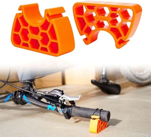 2 Pack Bike Repair Stand Portable Compact Upside Down Handlebar Stand Holder Protector Height Leveling Feet for Bike Chain Maintenance Flat Tire Repair Wheel Adjustments Brake Work Tire Change in Kuwait