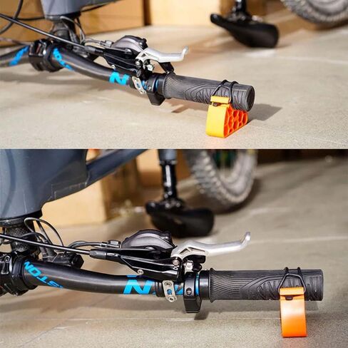 2 Pack Bike Repair Stand Portable Compact Upside Down Handlebar Stand Holder Protector Height Leveling Feet for Bike Chain Maintenance Flat Tire Repair Wheel Adjustments Brake Work Tire Change in Kuwait
