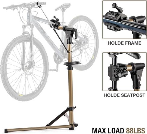 حامل إصلاح الدراجة الإلكترونية (بحد أقصى 88 رطلاً) - حامل حامل الدراجة لصيانة منصة العمل - حامل عمل الدراجة الإلكترونية متجر الدراجات ميكانيكا المنزل لدراجات الطرق والجبال in Kuwait