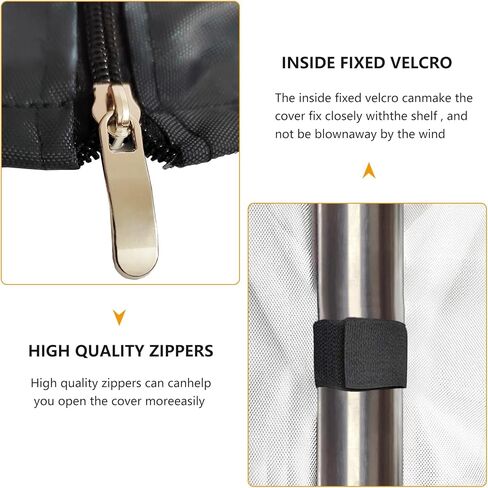 Storage Shelf Cover, Waterproof Dustproof Shelving Unit Protector, Fits 48"Wx20"Dx72"H, With Zipper, Black (Cover Only) in Kuwait