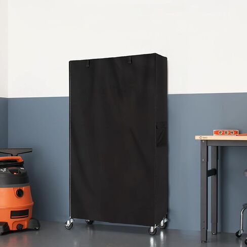 Storage Shelf Cover, Waterproof Dustproof Shelving Unit Protector, Fits 48"Wx20"Dx72"H, With Zipper, Black (Cover Only) in Kuwait