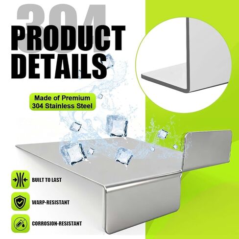 12"H Stainless Steel Commercial Ice Bin Divider Partition - 14.5" L x 5" D, Heavy Duty Resistant Organizer for Bar Ice Bins (Removable, Two-Section Design) in Kuwait