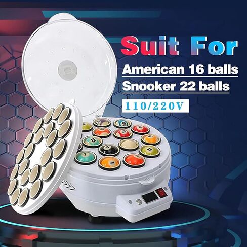 16/22 Balls Billiards Automatic Cleaning Machine, Pool Ball Polisher, 2 in 1 Cleaning Machine, Pool Ball Cleaner, for Billiards Ball Set Snooker Ball Set in Saudi Arabia