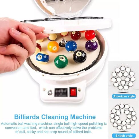 16/22 Balls Billiards Automatic Cleaning Machine, Pool Ball Polisher, 2 in 1 Cleaning Machine, Pool Ball Cleaner, for Billiards Ball Set Snooker Ball Set in Saudi Arabia