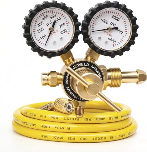 4500psi منظم النيتروجين ذي الضغط العالي ، منظم مكبس الضغط العالي للغازات الخاملة ، ضغط مخرج المرحلة الواحدة 0-4500 رطل ، مقاييس النيتروجين 2.5 بوصة CGA-580 ، منظم السعة العالية in Kuwait