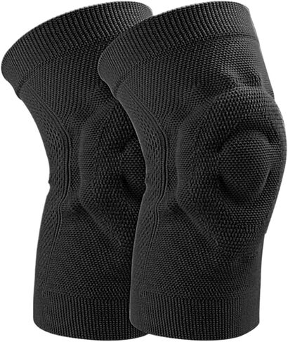 زوج مستشعر سرعة العجلة للجنسين، وسادات ركبة رفيعة للصيف، معدات رياضية مع حشية مضادة للانزلاق للركبة ABS، مستشعر سرعة العجلات الأمامية (الجلد، L) in Kuwait