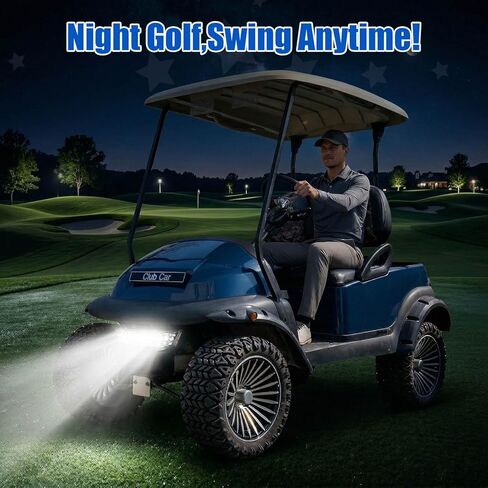 NOKINS Club Car Precedent Light Kit with Bumper for Club Car Precedent 2004-UP Electric Gas Golf Cart - 12V LED Headlight & Turn Signal Light(Fit #102524800/1025248-01) in Kuwait