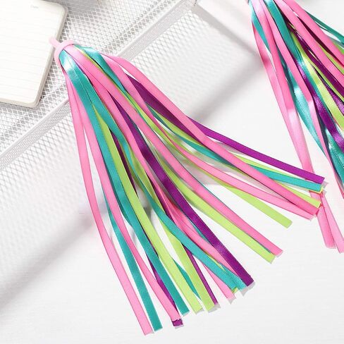 Didiseaon 1 Pair Bicycle Handlebar Streamers Colorful Ribbons Tassel for Girls Boys Bicycle Handlebar Scooter Handgrip Bike Accessories for Outdoor Adventures in Saudi Arabia