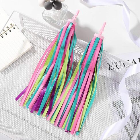 Didiseaon 1 Pair Bicycle Handlebar Streamers Colorful Ribbons Tassel for Girls Boys Bicycle Handlebar Scooter Handgrip Bike Accessories for Outdoor Adventures in Saudi Arabia