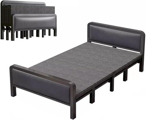 Lightweight Folding Bed Folding Bed with Mattress, Specially Designed for Adults, with A Thickened Steel Tube Frame, Easy to Store, No Assembly Required. Camping Folding Bed in Saudi Arabia