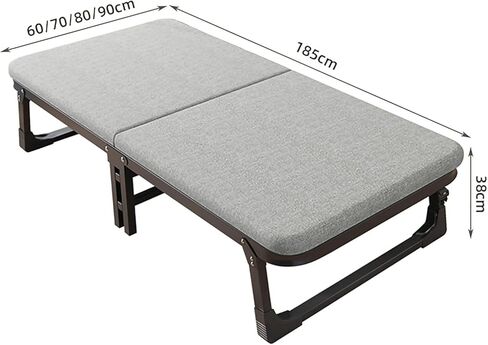 TIST Lightweight Folding Bed Single Folding Guest Bed with Foam Mattress - Portable Pull-Out Sofa Bed & Camping Cot for Adults Camping Folding Bed(185x60x38cm) in Saudi Arabia