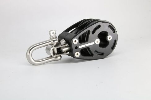Blue Shark 2311-57 mm Fixed Double Aluminum Sailing Block - Max Line: 7/16" (12 mm), Safe Working Load (SWL): 1980 lbs (900kg), Breaking Load: 4180 lbs (1900 kg) in Kuwait