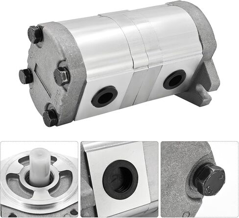 NEW HGP-33A-F6-6R Hydraulic Gear Pump Shaft 15.87mm 25MPa 1800RPM Hydraulic Tandem Double Gear Pump Keyed Shaft for Automotive Construction Lifting Agricultural Machinery Inlet 3/4" Outlet 1/2" in Saudi Arabia