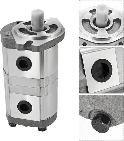 NEW HGP-33A-F6-6R Hydraulic Gear Pump Shaft 15.87mm 25MPa 1800RPM Hydraulic Tandem Double Gear Pump Keyed Shaft for Automotive Construction Lifting Agricultural Machinery Inlet 3/4" Outlet 1/2" in Saudi Arabia