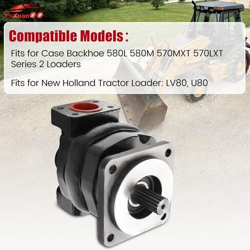 257953A1 Hydraulic Pump Fits for Case 580M 580L 570MXT 570LXT Series 2 Backhoe New Holland LV80 U80# 47362917 in Saudi Arabia