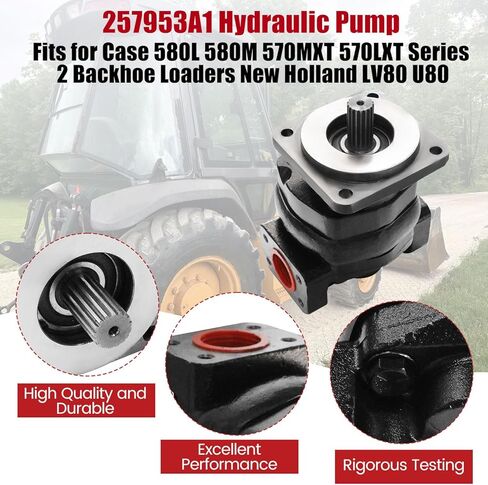 257953A1 Hydraulic Pump Fits for Case 580M 580L 570MXT 570LXT Series 2 Backhoe New Holland LV80 U80# 47362917 in Saudi Arabia