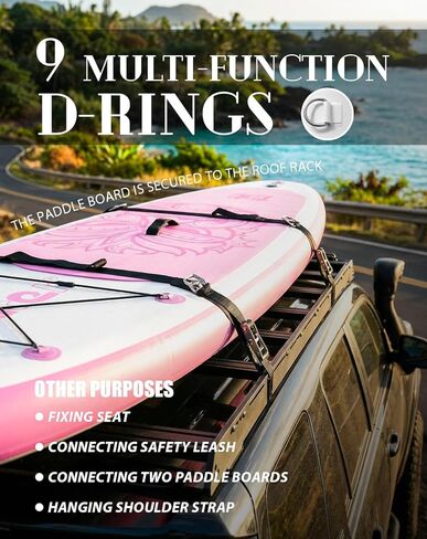 لوح التجديف القابل للنفخ من FunWater SUP مقاس 10'6×33×6" لوح تجديف قابل للنفخ خفيف للغاية مع ملحقات ISUP وزعانف ومجداف قابل للتعديل ومضخة وحقيبة ظهر in Saudi Arabia