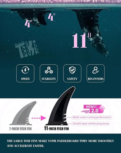 لوح التجديف القابل للنفخ من FunWater SUP مقاس 10'6×33×6" لوح تجديف قابل للنفخ خفيف للغاية مع ملحقات ISUP وزعانف ومجداف قابل للتعديل ومضخة وحقيبة ظهر in Saudi Arabia