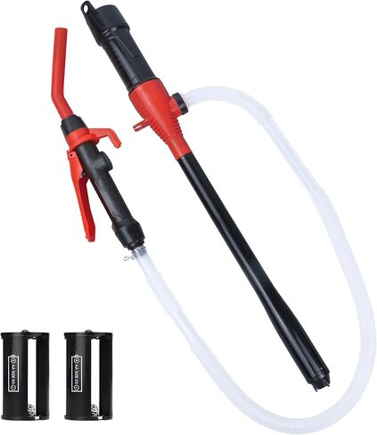 Portable Electric Siphon Pump for Gas and Diesel, Battery Operated Fuel Transfer Pump, 3.5GPM Flow, Oil Extractor 1/2" Discharge Tube, 24" Long- Ideal Gasoline Transfer Pump in Kuwait