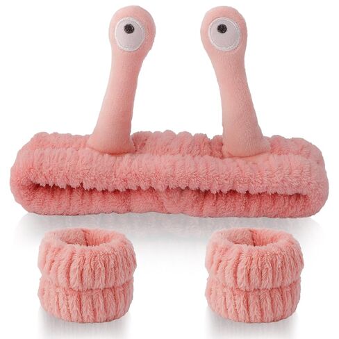 Supoo 9 PCS Skincare Beadbands Snail Spa Beadband and Wristband Set Alien Bealch Beink Wash Washbands Chem Makeup Hairband Band for Wash Wash Wrap Head Plank in Kuwait