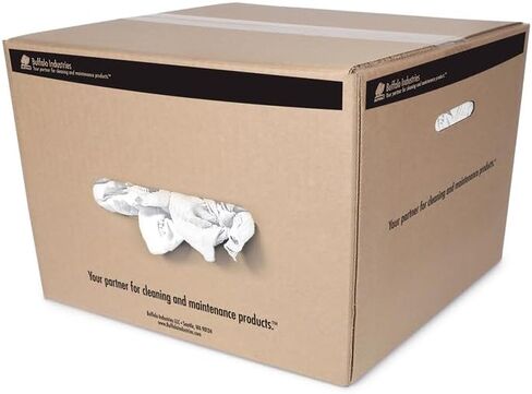 20 رطلاً من بوفالو 10518، قطع قماش بيضاء معاد تدويرها، معلبة in Kuwait