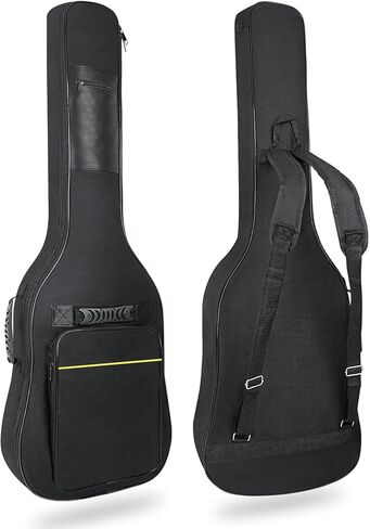 حقيبة جيتار كهربائي مقاس 39 40 بوصة مقاس 0.35 بوصة مقاومة للماء وبطانة سميكة على ظهره حقيبة جيتار كهربائي ناعمة وجيب مزدوج وحزام كتف قابل للتعديل وحلقة شماعات خلفية in Kuwait