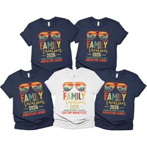 العائلة العائلية 2025 موقع مخصص أو تي شيرت اسم العائلة - مطابقة المحملات لرحلات عطلة الشاطئ الصيفية in Kuwait