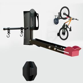 رف جدار الدراجة الدوارة الحائط - توفير مساحة تخزين للدراجات الرأسية للجبال والطريق وتنظيم دراجات الأطفال مع حماية مضادة للخلع وسهلة التثبيت (كحد أقصى 70 رطلاً) (2 مساءً) in Kuwait