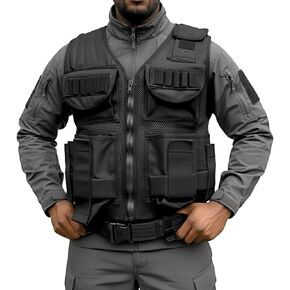 Black Tactical Airsoft Paintball Vest in Kuwait