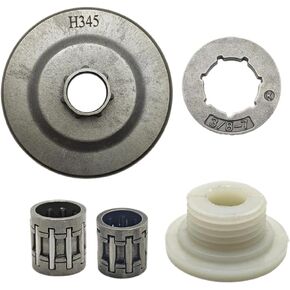 Clutch Drum Worm Gear Assembly with Sprocket Rim, Piston, and Bearing Compatible with Chainsaw Models 350, 353, 357, 357XP, 359, 346XP - Part Number 503912902 in Kuwait