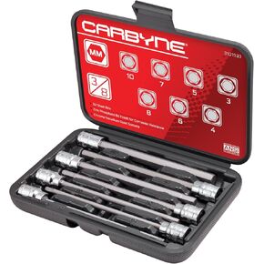Carbyne 7 قطع SAE Extra Long Hex (Allen) Socket Set ، 1/8 بوصة-3/8 بوصة. الأحجام ، 3/8 بوصة. in Kuwait