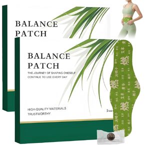 2 صندوق من وسادة التوازن العشبية، رقع السرة العشبية، راحة طويلة الأمد للبطن (صندوق واحد 5 قطع) in Kuwait