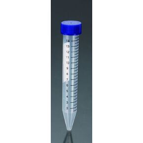 Centrifuge Tubes Conical-Bottom Flat, PP, 15 mL,Non-Sterile, Cap Color: Blue (Pack of 50) by BioRx Sponix in Kuwait