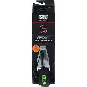 Ocean & Earth One XT All Around Comp Black/Lime Surfboard Leash - 6' in Saudi Arabia