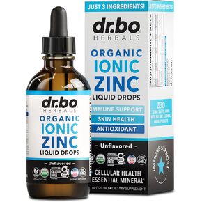 مكملات الزنك السائلة قطرات عضوية - قطرات مكملات الزنك السائلة الأيونية العضوية النقية للأطفال والكبار والنساء والرجال - نباتي، مكملات دعم مناعة الجلد للأطفال الصغار والبالغين والنساء والرجال 118 مل in Kuwait
