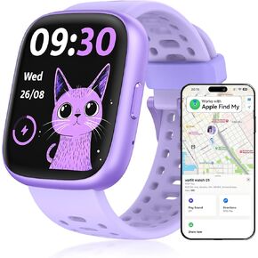 Fitness Tracker for Kids No APP No Phone Needed, Compatible with Apple Find My, 1.83" Smart Watch, Heart Rate, Sleep Monitor, IP68 Waterproof, Step Counter, Gifts for Girls Boys Teens 5-16 in Kuwait