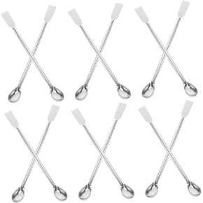 Luxshiny 12pcs Laboratory Stainless Steel Sampling Spoons Square Tip Lab Scoops for Reagent Handling Measuring Stirring Corrosion-resistant Science Lab Tools in Kuwait