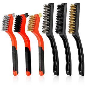 6Pcs Stainless Steel Wire Brushes, Wire Brushes for Cleaning Rust in Kuwait