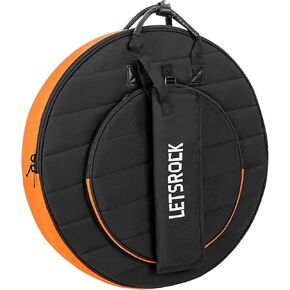 حقيبة الصنج من LETSROCK مع حقيبة عصا الطبل، حقيبة ظهر الصنج تحمل 6 أعواد طبلة، تناسب الركوب مقاس 24 بوصة، وأشرطة قابلة للإخفاء وحقيبة مقاومة للماء in Kuwait