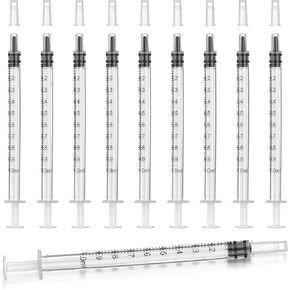 12Pack 3ml Syringes with Cap, Plastic Syringe without Needle for Liquid, Measuring, Refilling, Oil, Glue Applicator in Kuwait