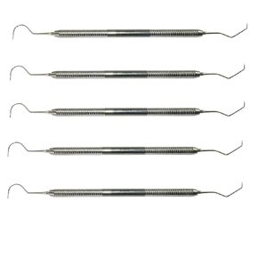 مجموعة أدوات مستكشف الأسنان من OSUNG، مقبض معدني EXD5W، عبوة من 5 قطع in Kuwait